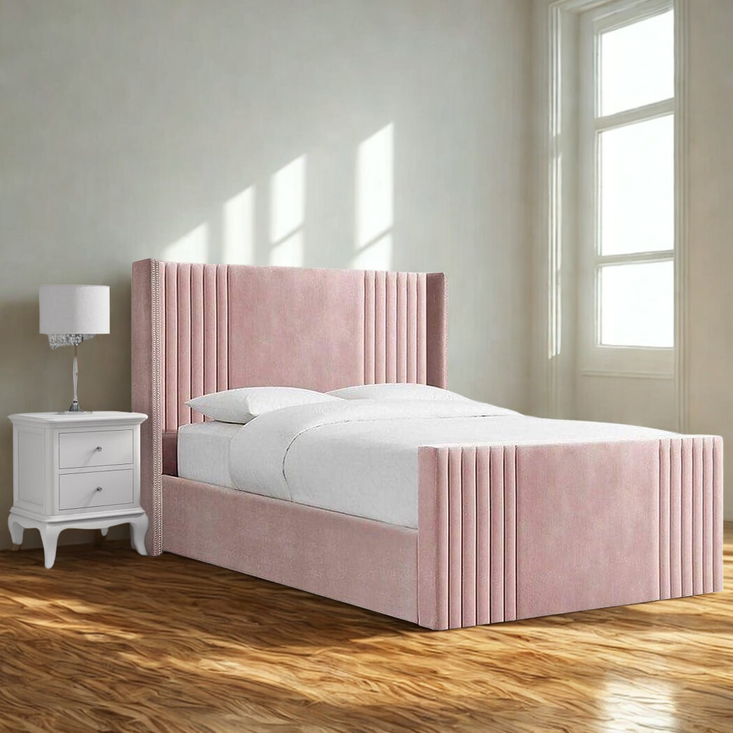 Celeste Wingback Storage and Non Storage Bed
