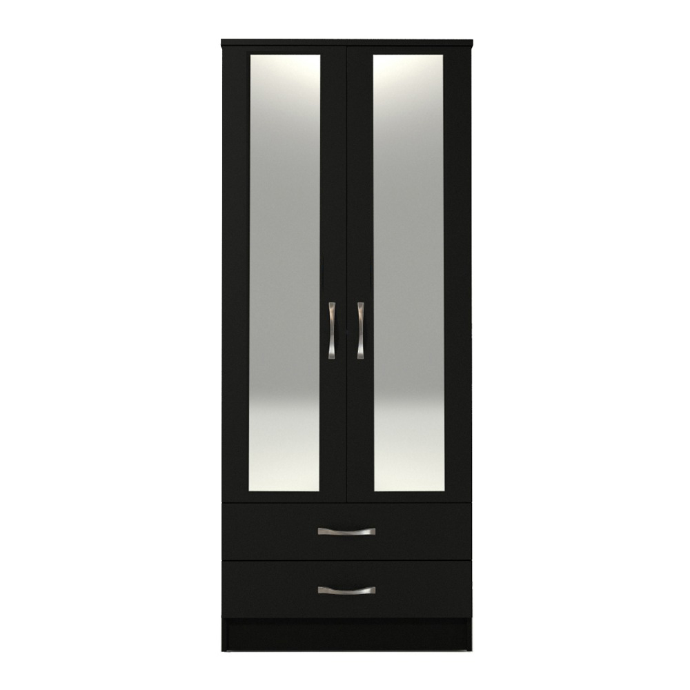 Elegant Black 2 3 4 and 6 Door Wardrobe WD-7 - Image 2