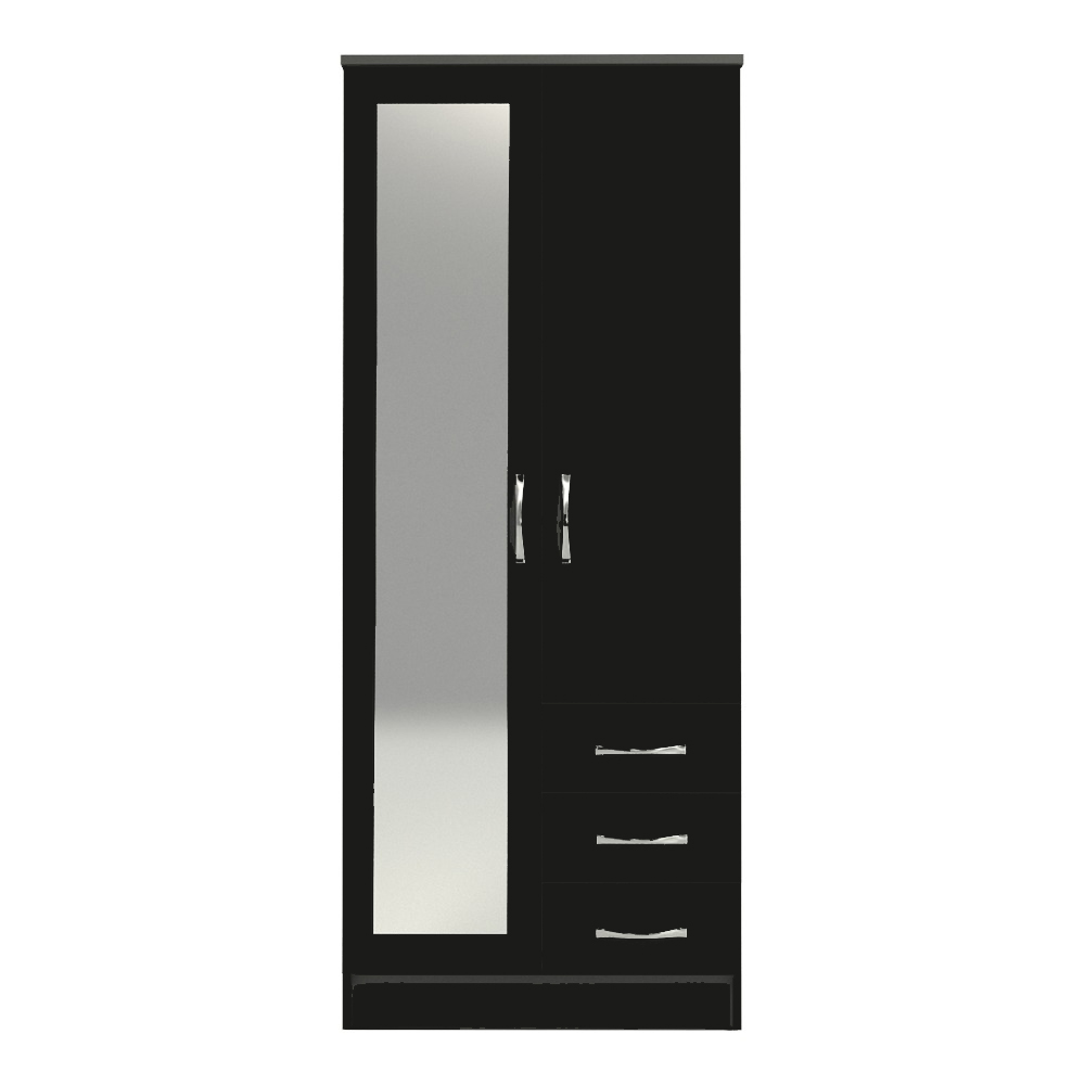 Elegant Black 2 3 4 and 6 Door Wardrobe WD-7 - Image 7