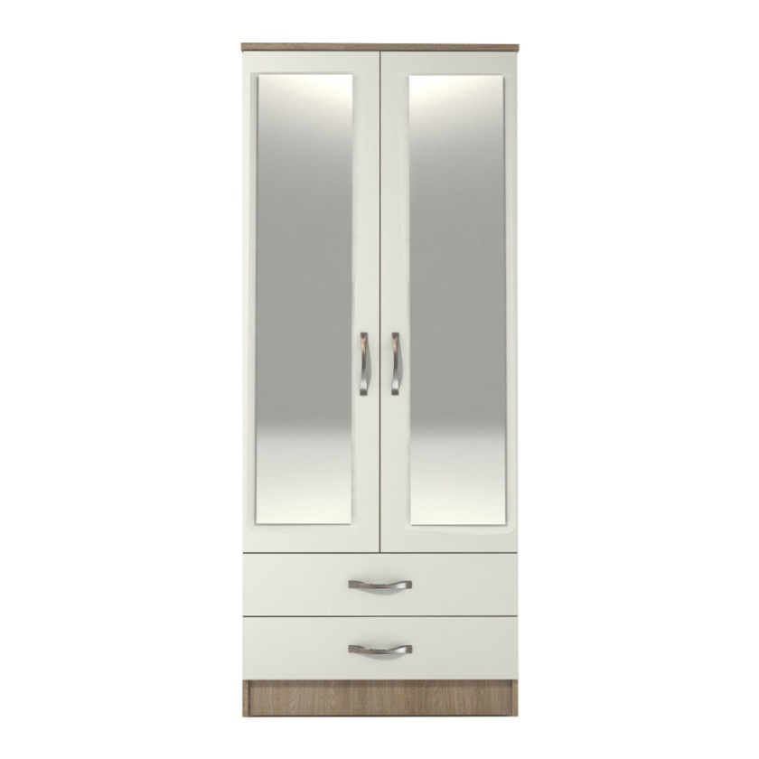 Pearl White 2 3 4 and 6 Door Wardrobe WD-4 - Image 2