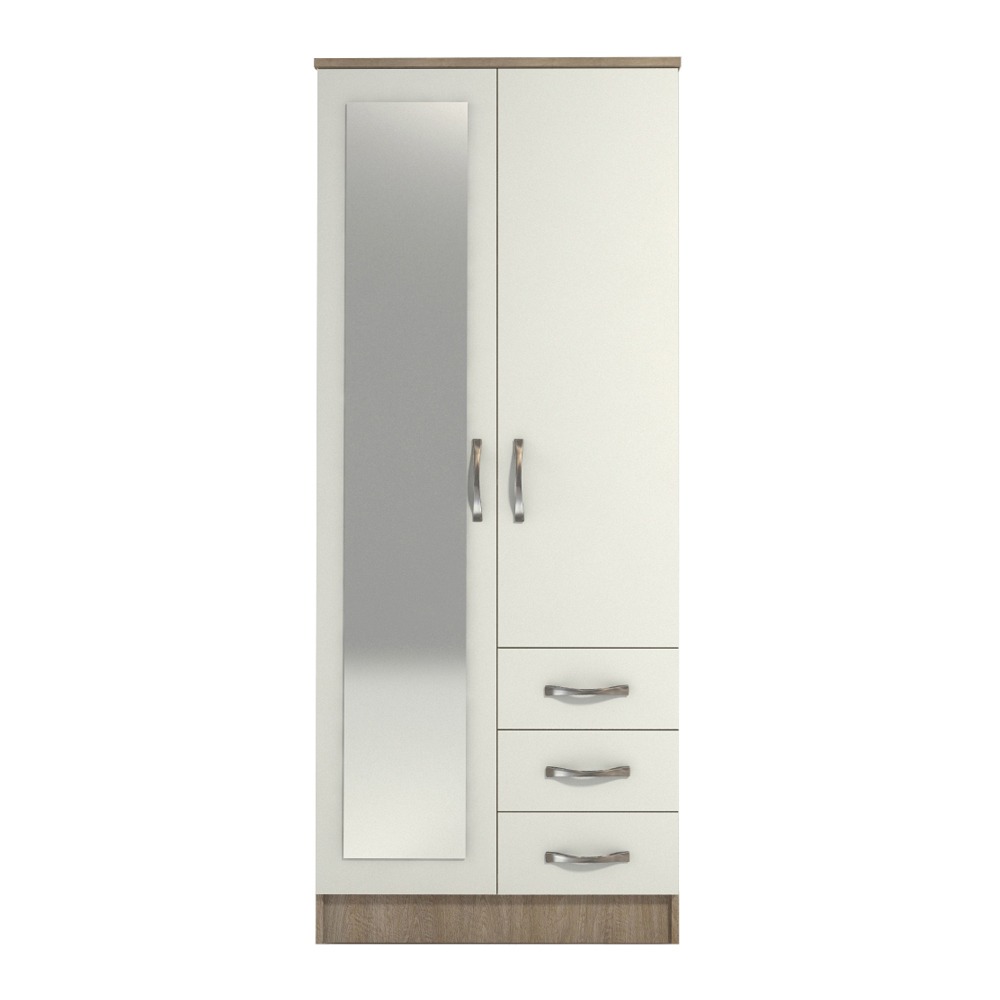 Pearl White 2 3 4 and 6 Door Wardrobe WD-4 - Image 3