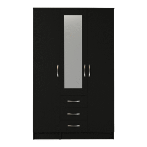 Elegant Black 2 3 4 and 6 Door Wardrobe WD-7