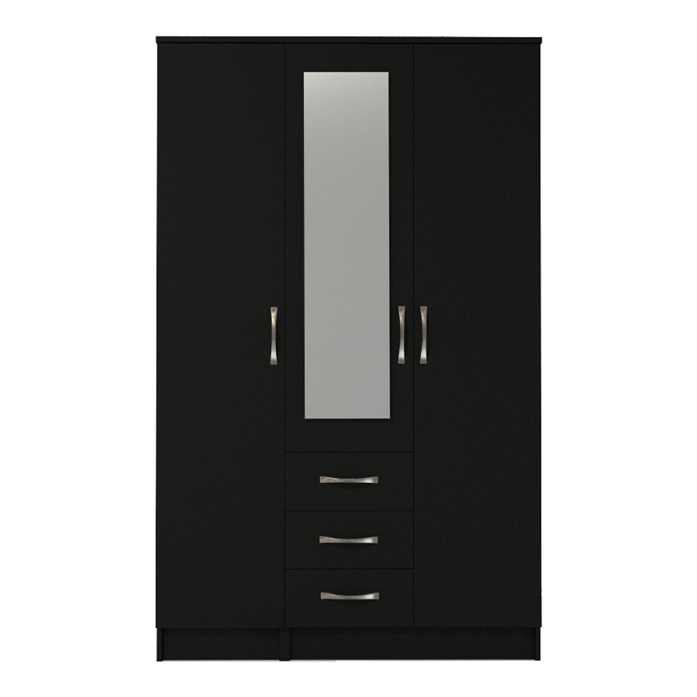 Elegant Black 2 3 4 and 6 Door Wardrobe WD-7