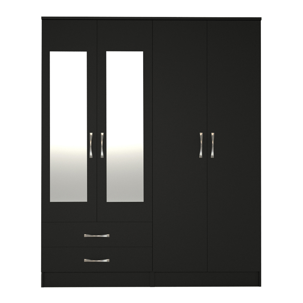 Elegant Black 2 3 4 and 6 Door Wardrobe WD-7 - Image 12