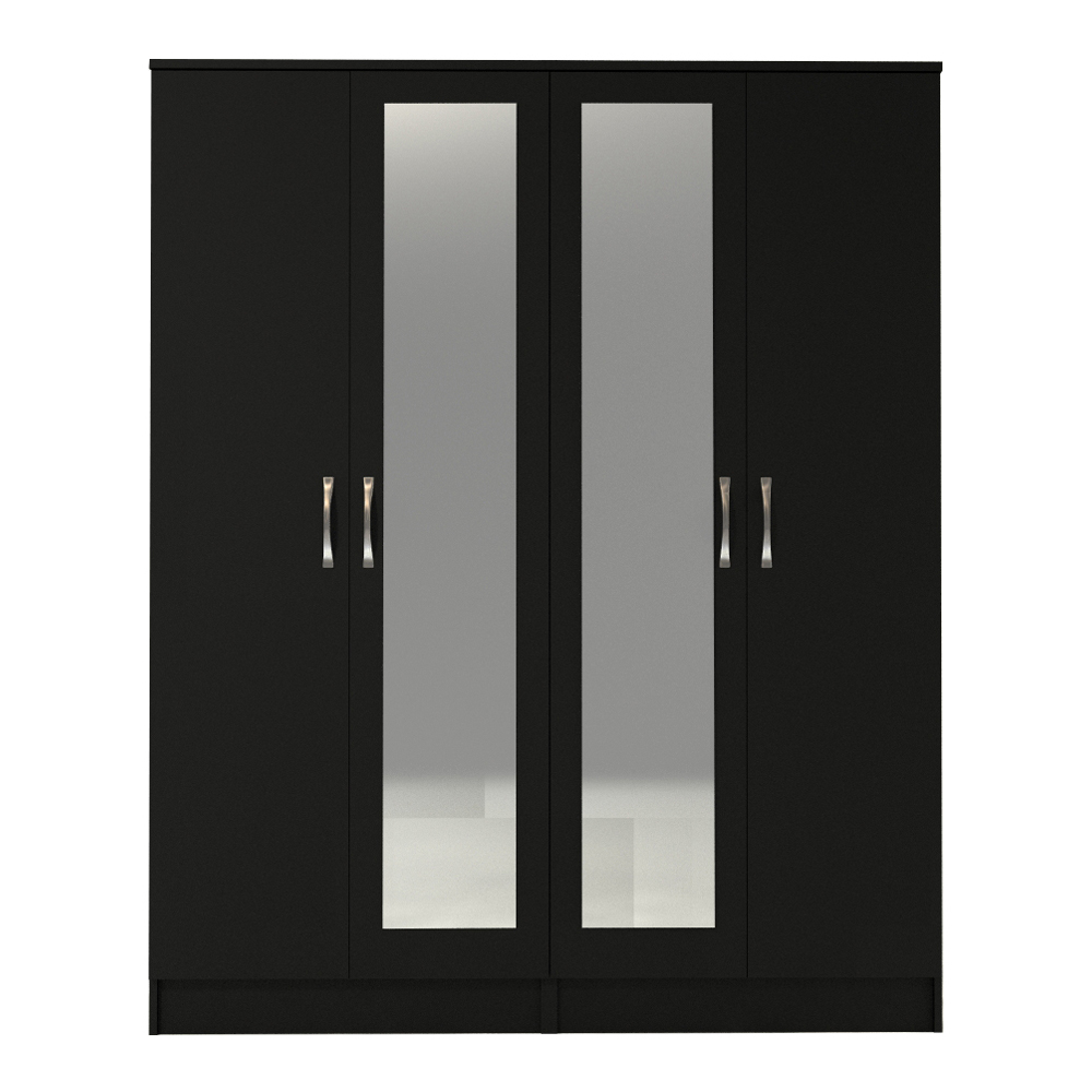 Elegant Black 2 3 4 and 6 Door Wardrobe WD-7 - Image 11