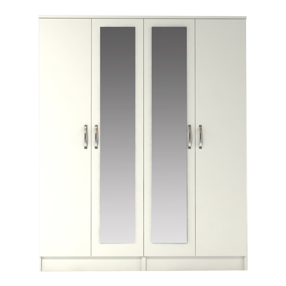 Pearl White 2 3 4 and 6 Door Wardrobe WD-4 - Image 8