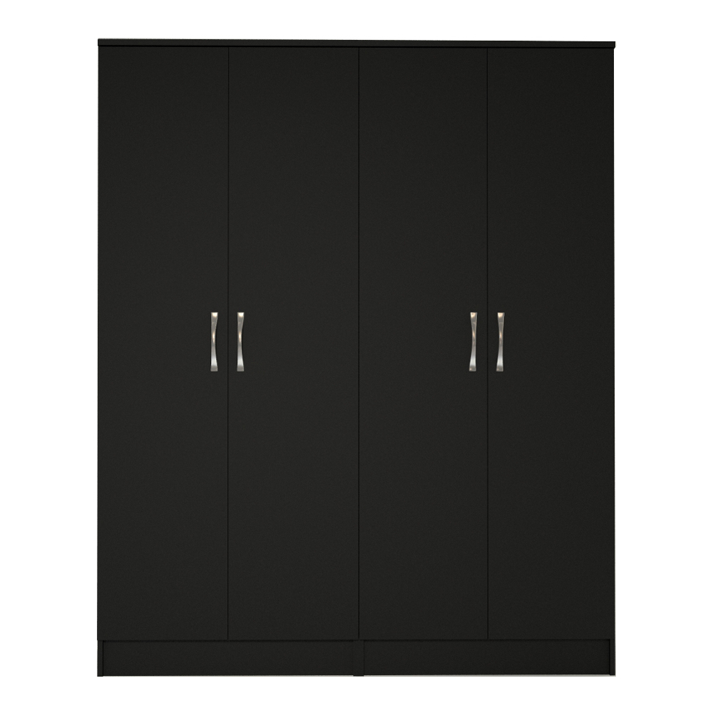 Elegant Black 2 3 4 and 6 Door Wardrobe WD-7 - Image 13