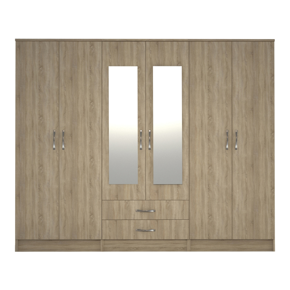 OAK 2 3 4 and 6 Door Wardrobe WD-9 - Image 14