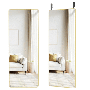 Full-Length Hanging Mirror, 120 x 40 cm, Rectangular, Wall or Door Mounted, Tempered Glass, for Bedroom, Living Room, Cloakroom